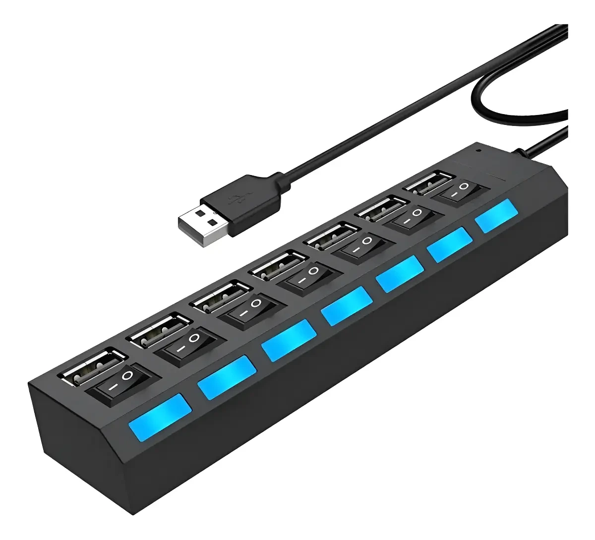 HUB USB 7 EM 1 COM INTERRUPTORES