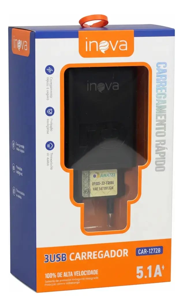 (CAR-12728) CARREGADOR 5,1A USB